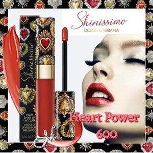 DOLCE & GABBANA Shinissimo High Shine Lip* Lacquer ~ 600 Heart Power 4.5ml NB